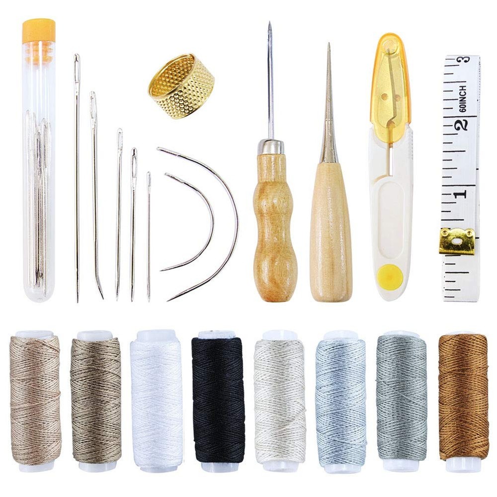 Vitoki 29-Piece Upholstery Repair Kit with Needles Canvas Thread and Tools