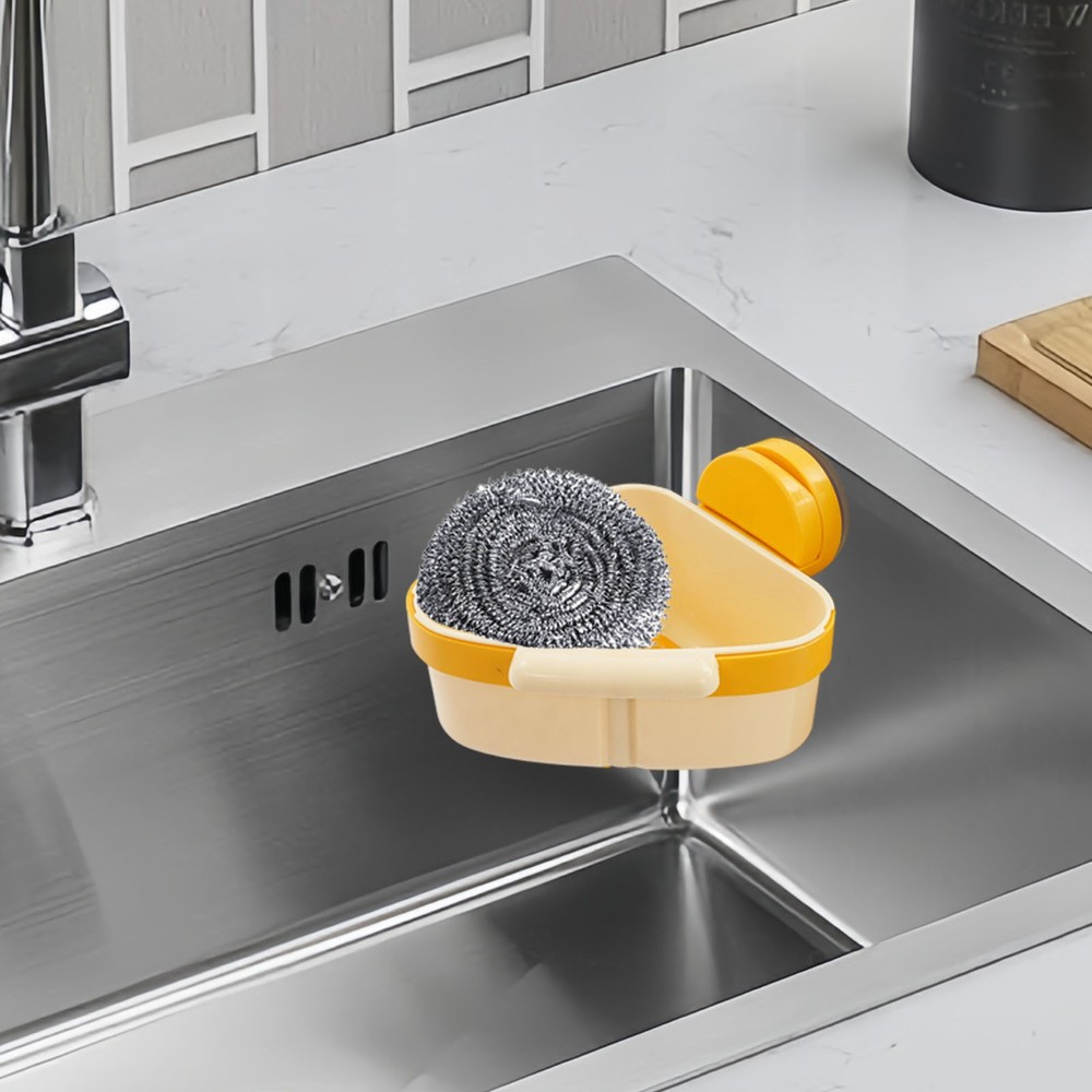 Bathroom Kitchen Sink Drainer Basket, Suction Cup Press Sink Drainer Basket
