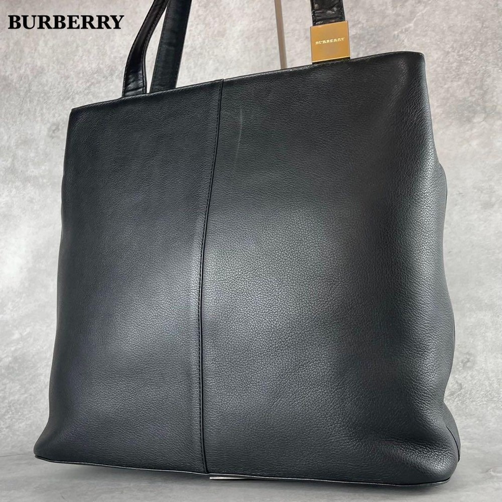 Burberry Shoulder Bag Nova Check Leather Black Authentic F1204239