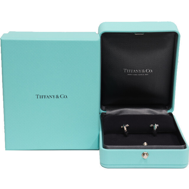 Tiffany & Co. T One Hoop Earrings 18K WG White Gold 269004