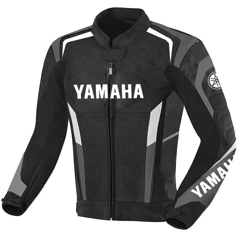 Yamaha Motorbike Racing Leather Jacket in Premium Cowhide for Sports Enthusiasts