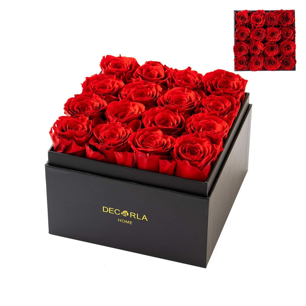 Valentines Day Decor Preserved Rose Box,Forever Rose,Rose Birthday Party Deco...