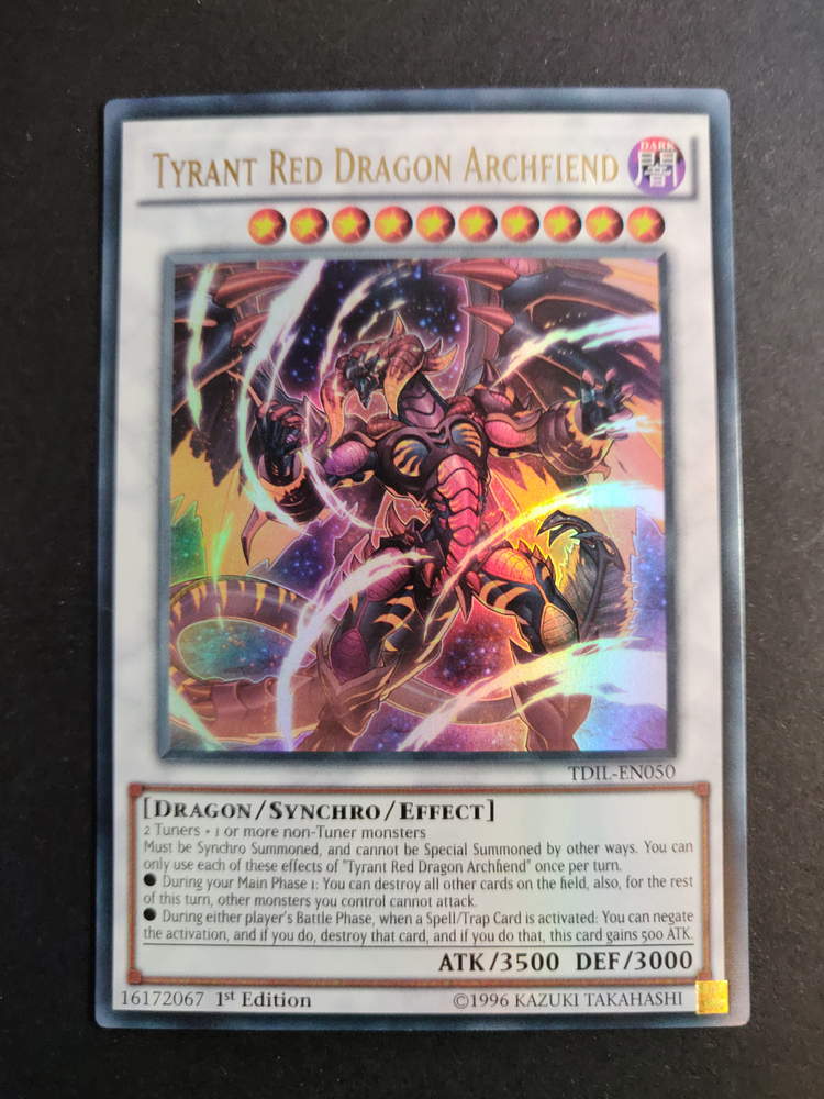 Ultra Rare 1st Ed Tyrant Red Dragon Archfiend TDIL-EN050 LP Near Mint  