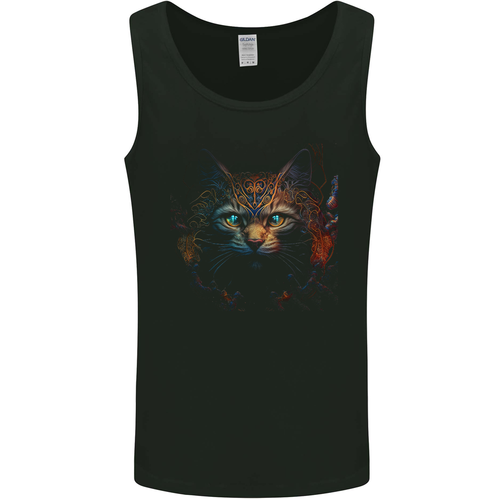 A Fantasy Cat With Cool Colours 4 Mens Vest Tank Top