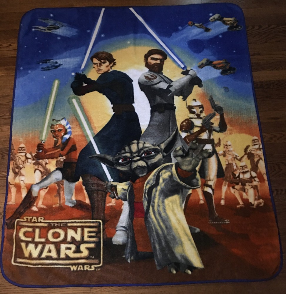 Star Wars Clone Wars Microfleece Blanket Throw 52