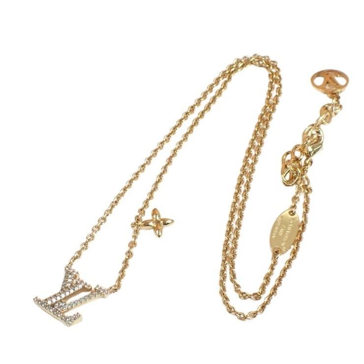 LOUIS VUITTON LV Iconic Necklace M00596 Gold Metal Fashion Jewelry