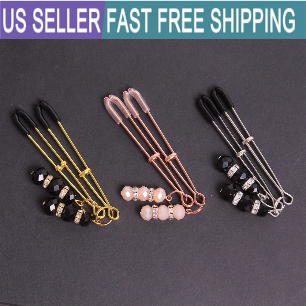 Nipples Clamps Breast Clips Stimulator Chest for Adults Female Bondage Slave USA