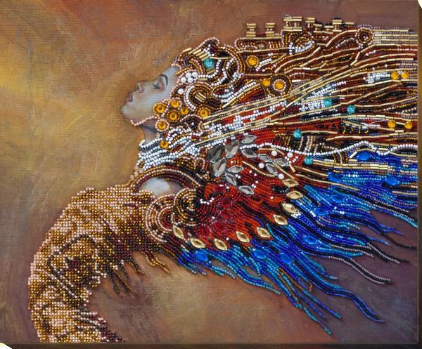 Bead embroidery kit Levitation needlework kit Art canvas beadwork pattern