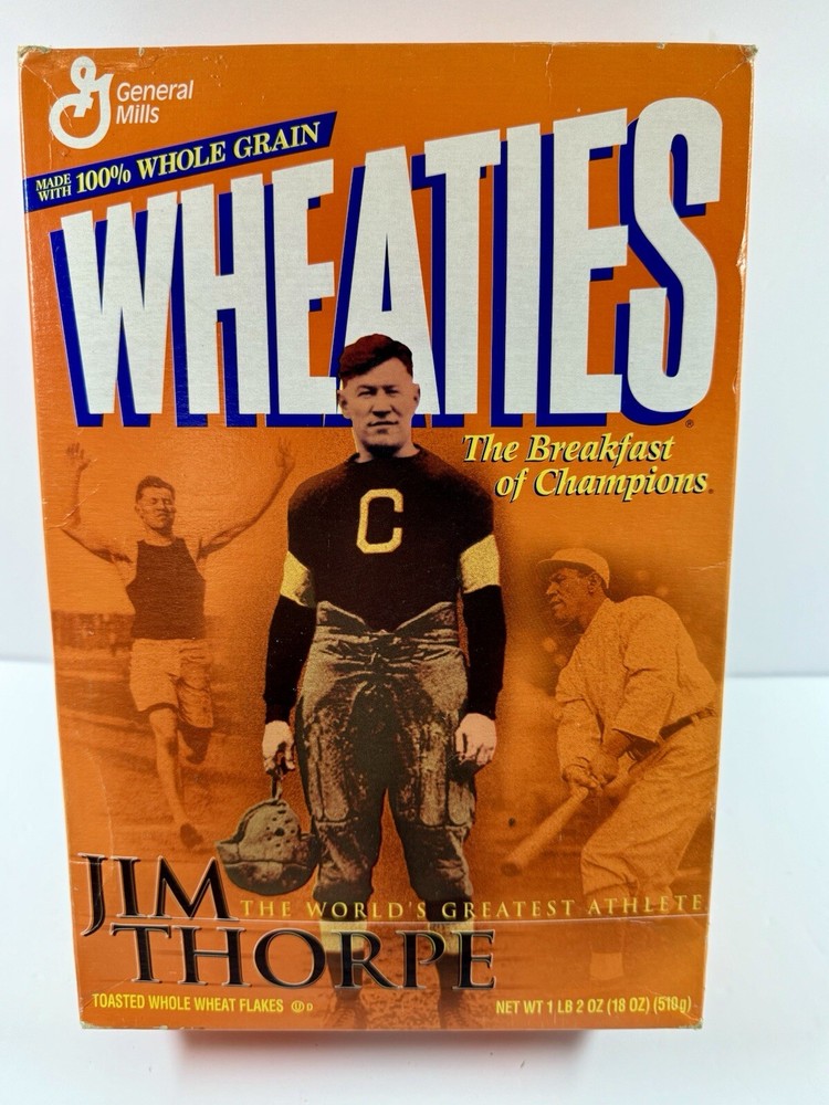 Rare Unopened 2001 Wheaties Jim Thorpe World’s Greatest Athlete Sealed Box