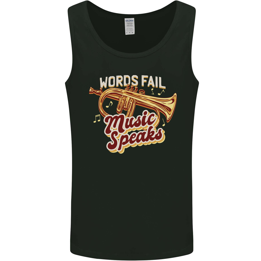 Flugelhorn Music Speaks Where Words Fail Mens Vest Tank Top
