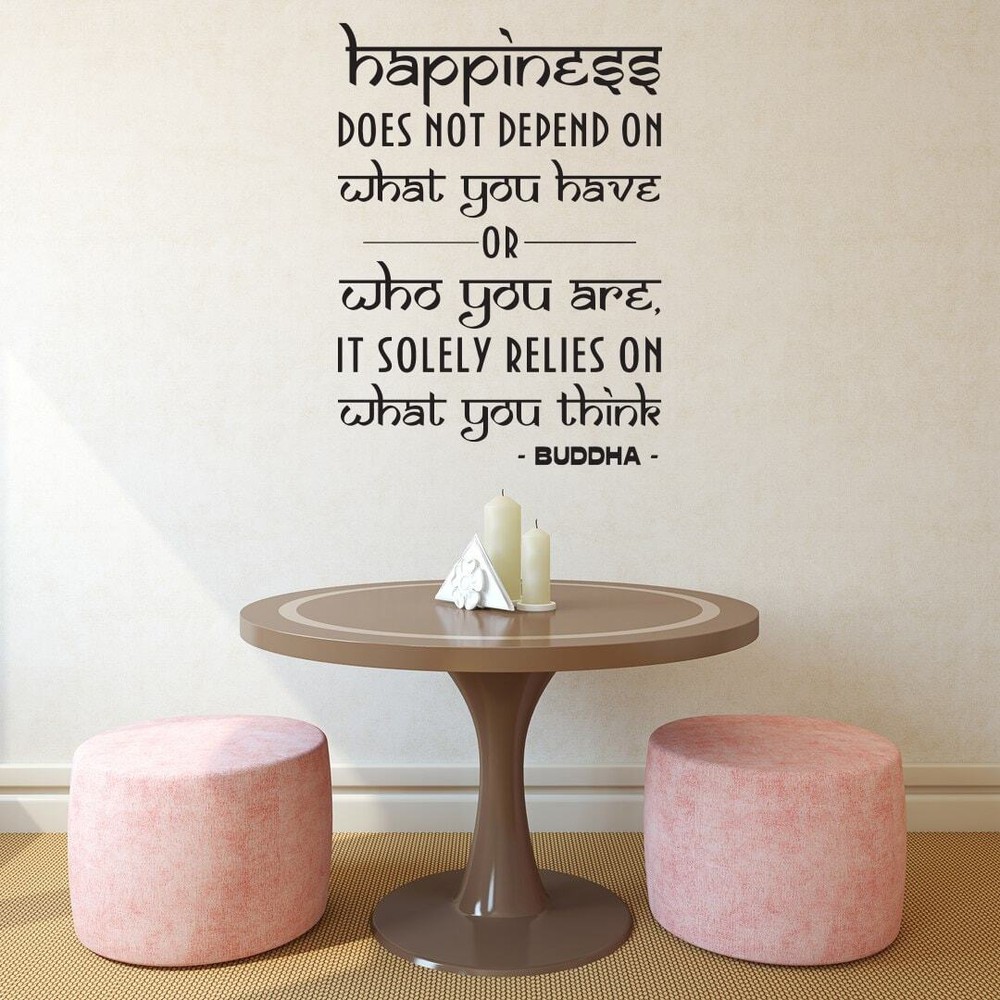 Wall Decals Quotes Happiness Vinyl Sticker Decals