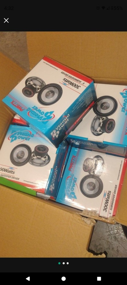 8 Pyramid 6-Inch Car Subwoofers for Powerful Bass Boost