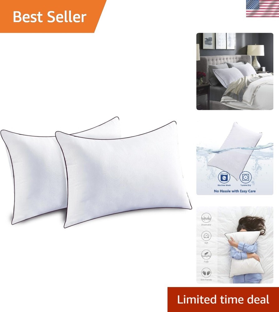 Bed Pillows Standard Size Set of 2, Cooling and Supportive Full Pillow 2 Pack...