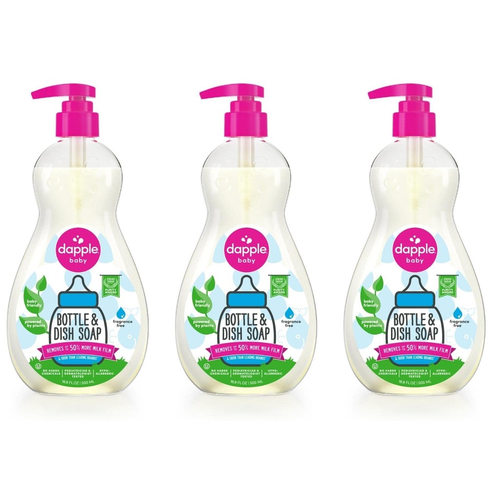 Gentle Plant-Based Baby Bottle Dish Soap Hypoallergenic Safe