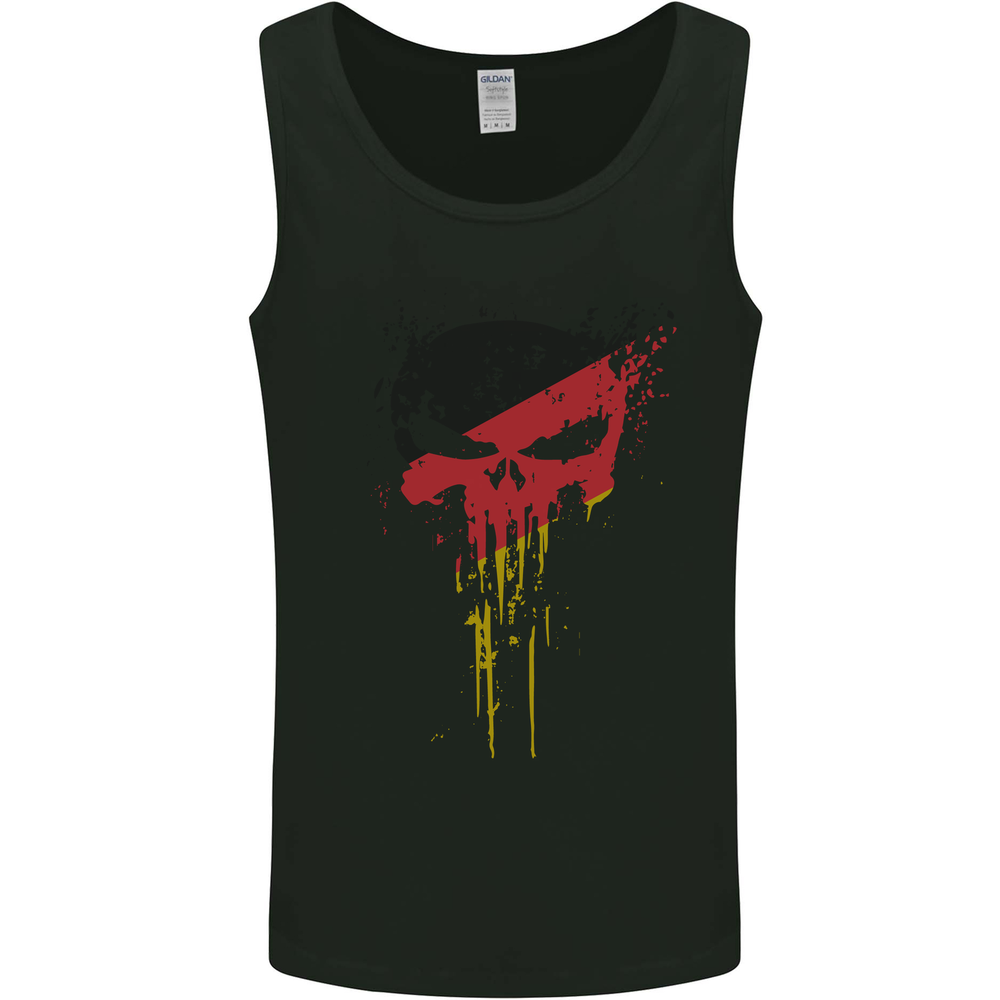 German Skull Gym Training Bodybuilding Mens Vest Tank Top