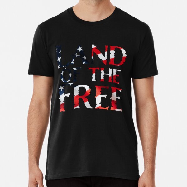 American Flag Land of the Free Premium T-Shirt S-5XL