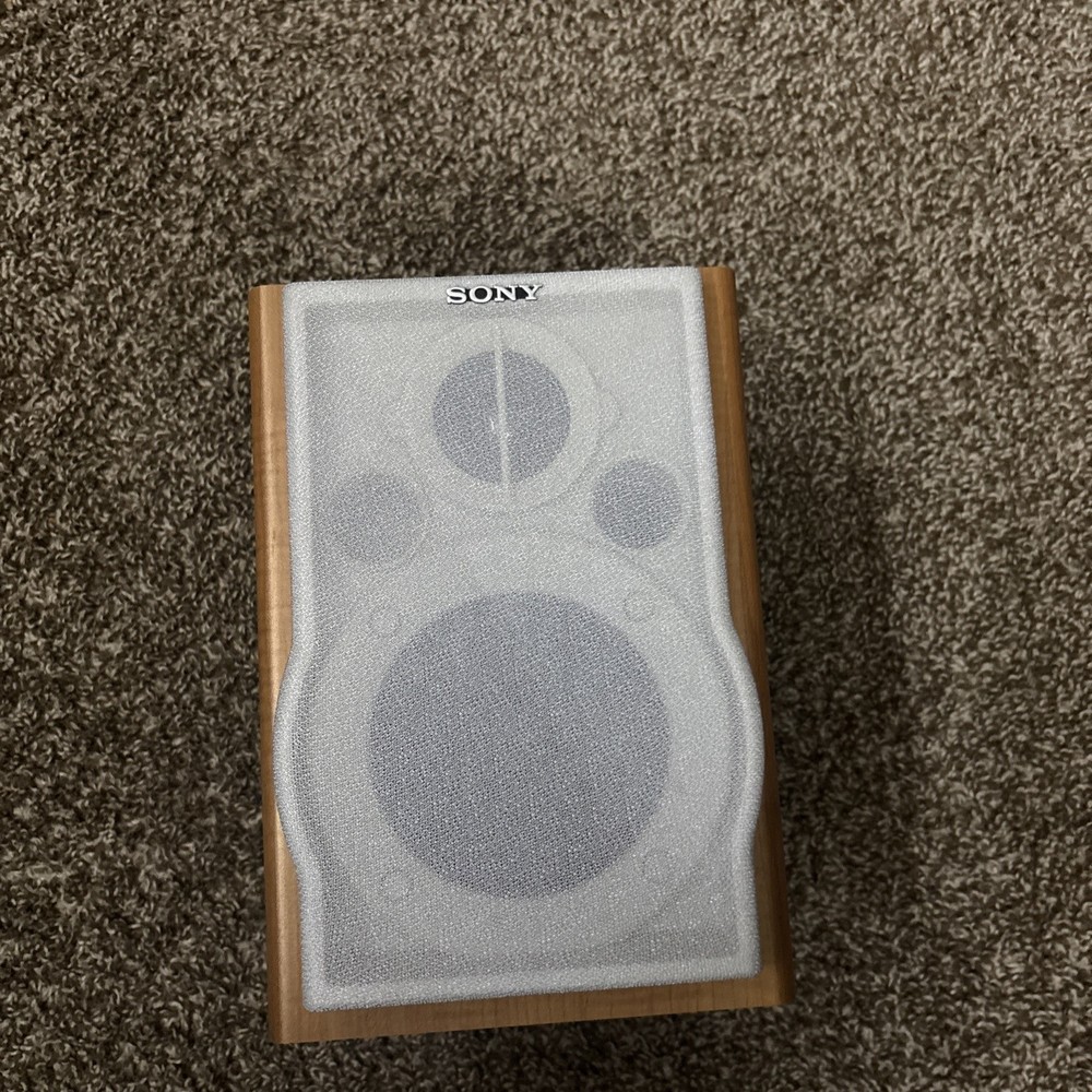 Sony SS-CEP313 Hi-Fi Bookshelf Speakers Pair Beechwood Finish Tested Working