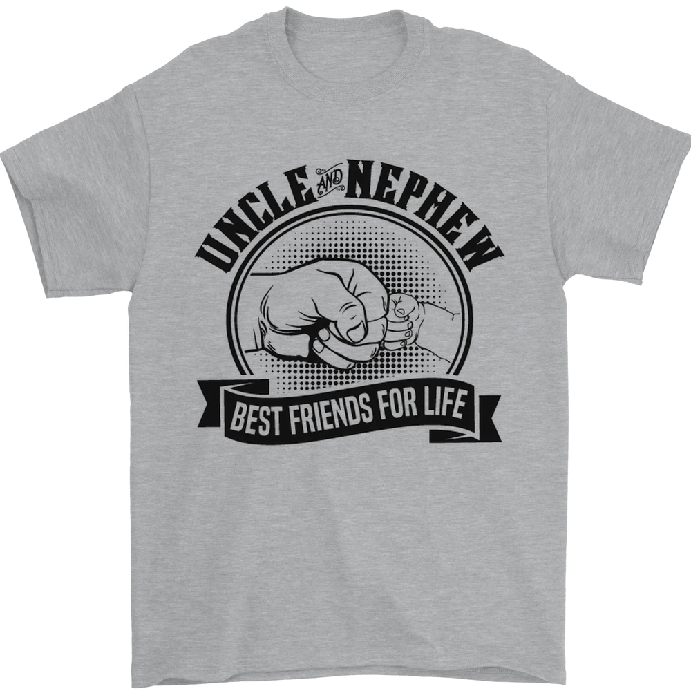 Uncle & Nephew Best Friends Uncles Day Mens T-Shirt 100% Cotton