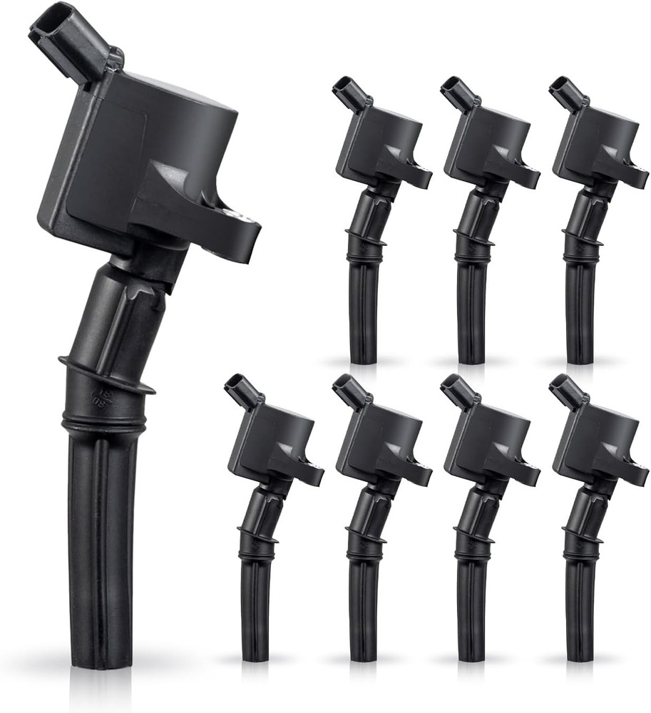 ENA Set of 8 Curved Boot Ignition Coil Pack Compatible with Ford Lincoln Mercury