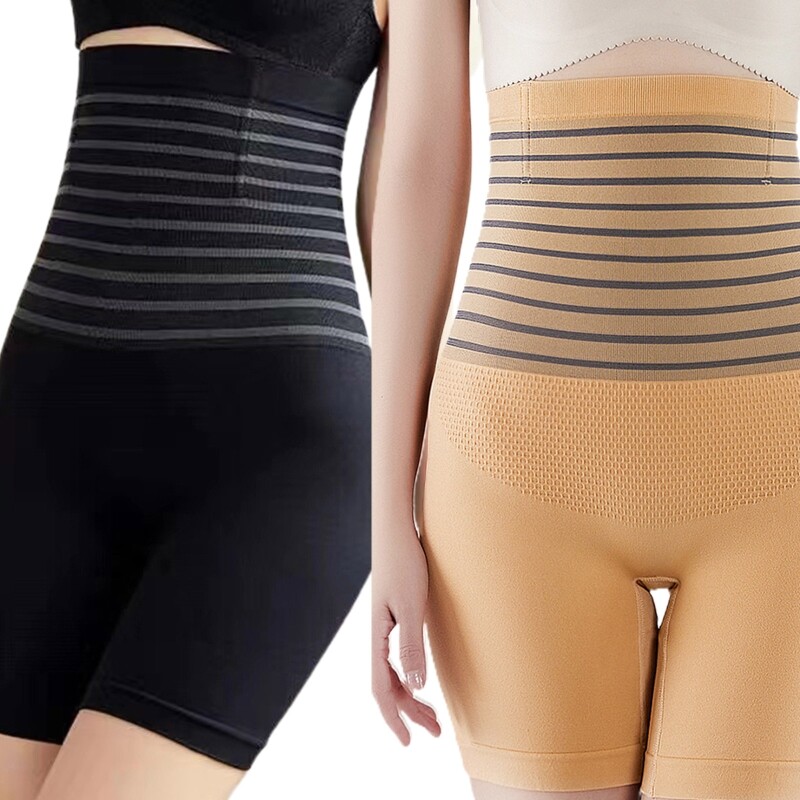 Women's High Waist Tummy Control Butt Lifting Shapewear Shorts with Heating