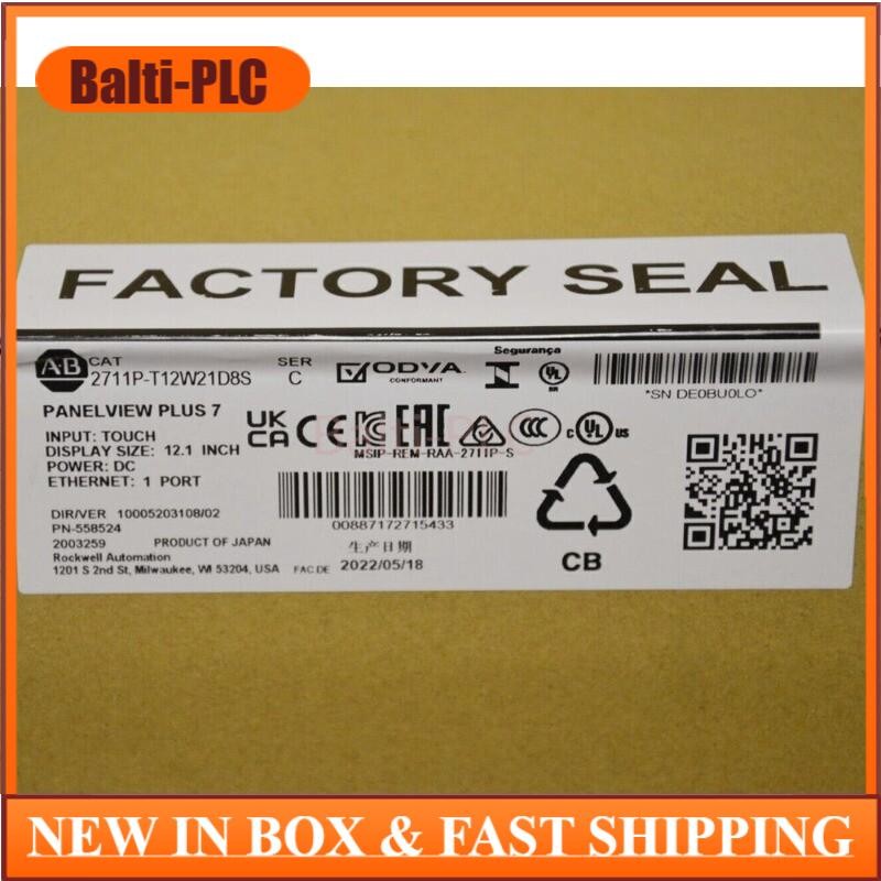 Allen Bradley 2711P-T12W21D8S HMI PanelView Plus 7 Terminal Surplus SEALED AB