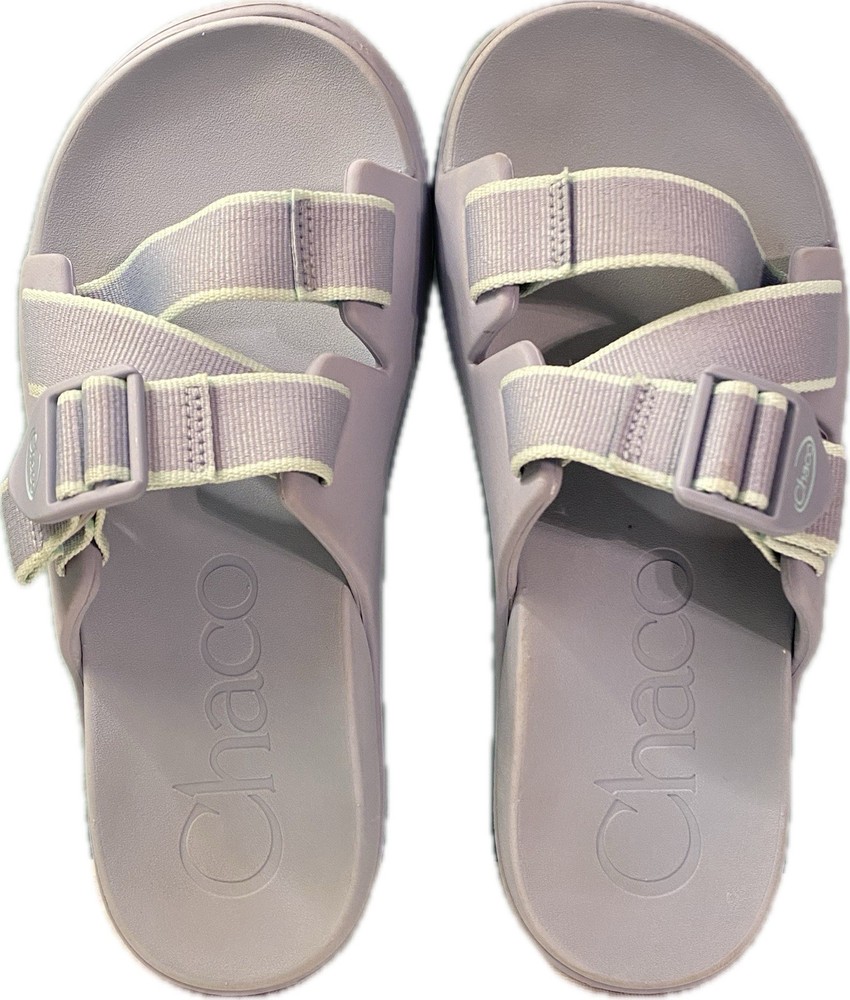 Chaco Womens Chillos Slip-On Slide Sandals Size 7 Blue Fabric Excellent Condition