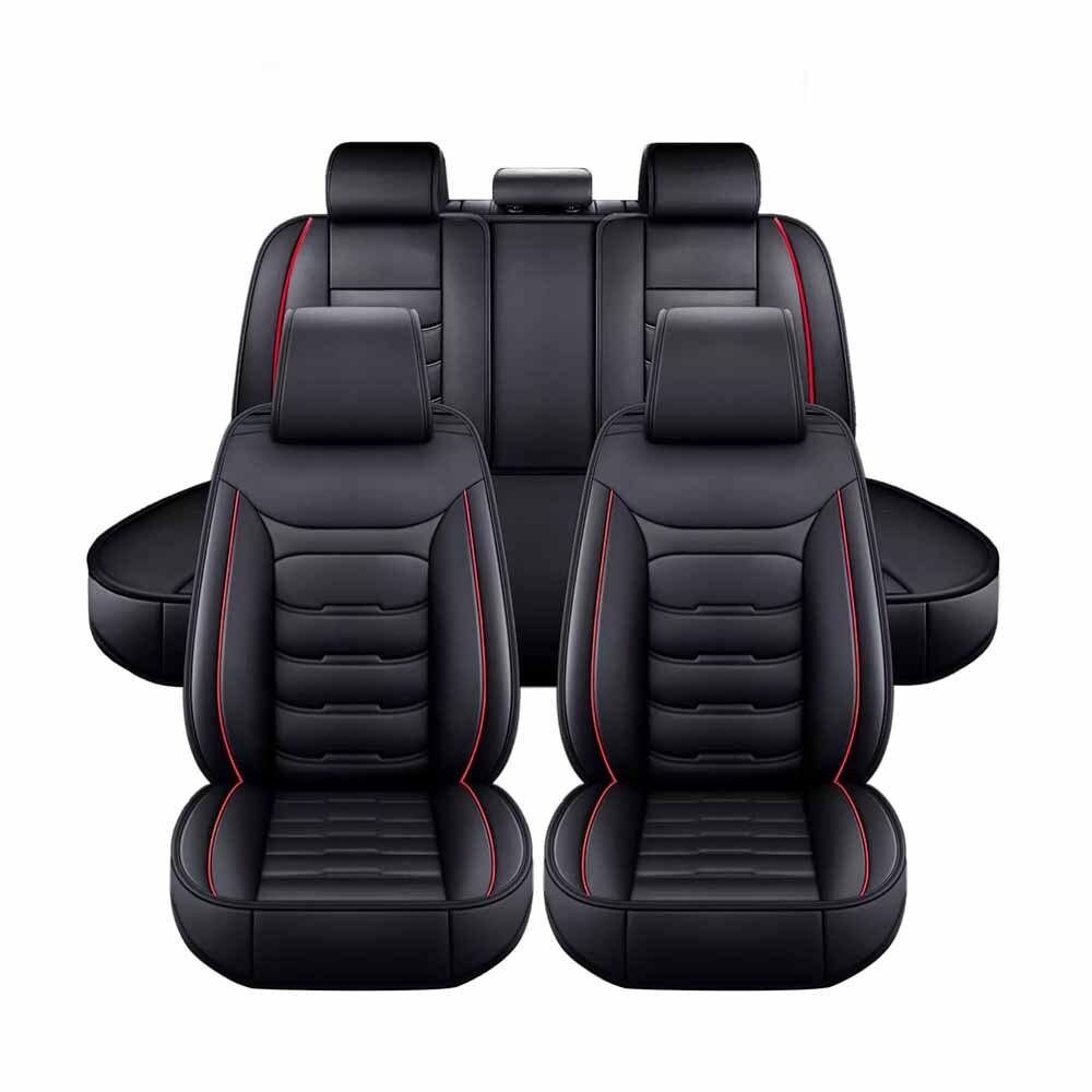 Car 5 Seat Covers Full Set Waterproof Leather Universal for Auto Sedan SUV Truck