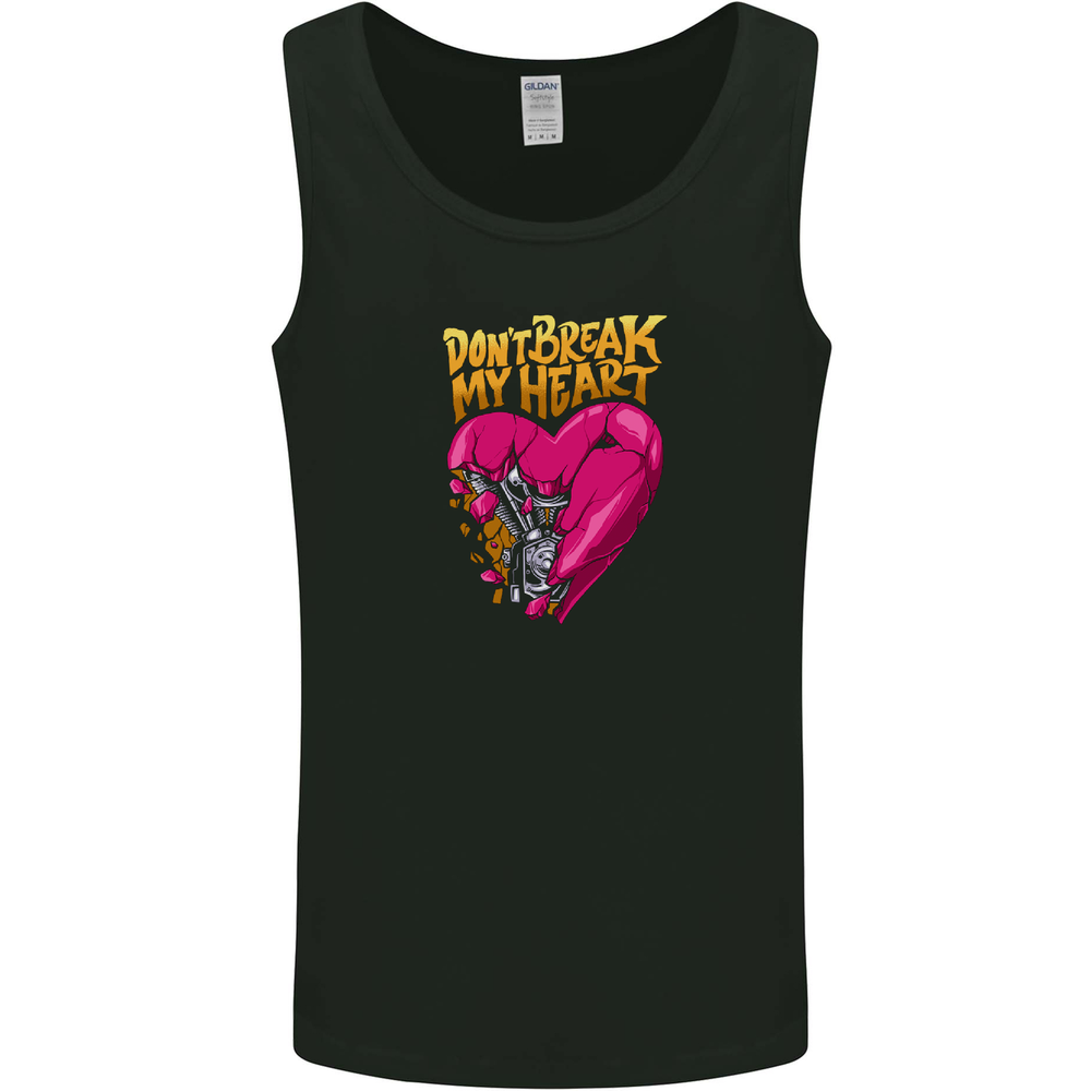 Broken Engine Heart Biker Motorbike Motorcycle Mens Vest Tank Top