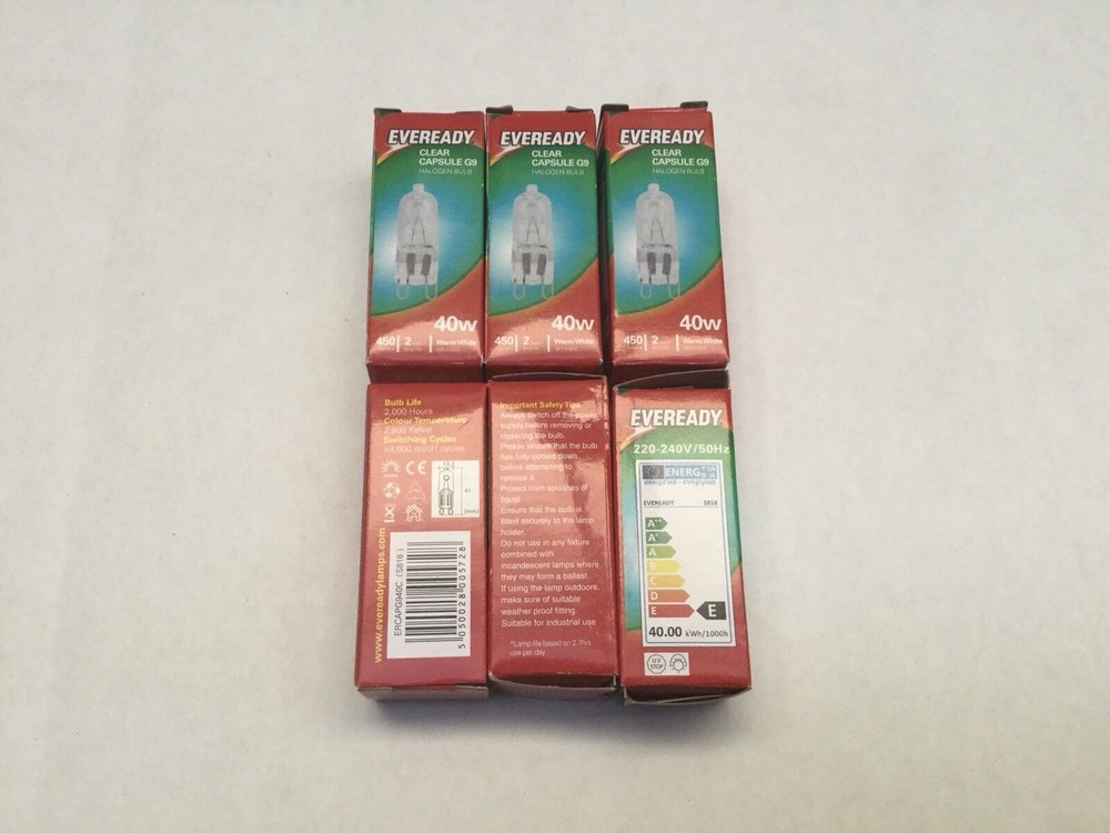 6 x 40W AEG Maxi Klasse Oven Halogen Lamp Light Bulb Globe BE2003000M 944185805