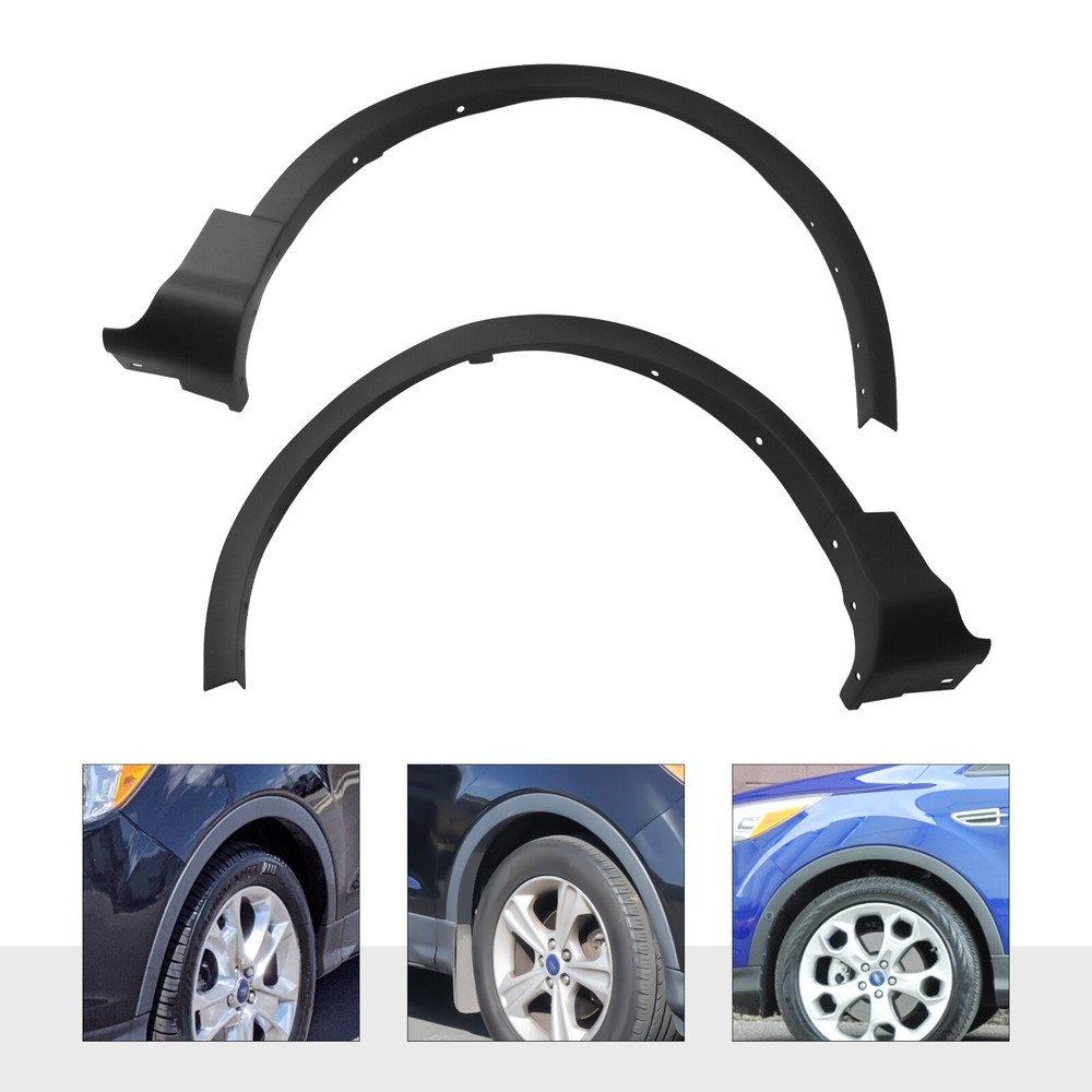 For 2013-2016 Ford Escape Front Fender Flare Wheel Well Arch Molding Trim 2 Pcs