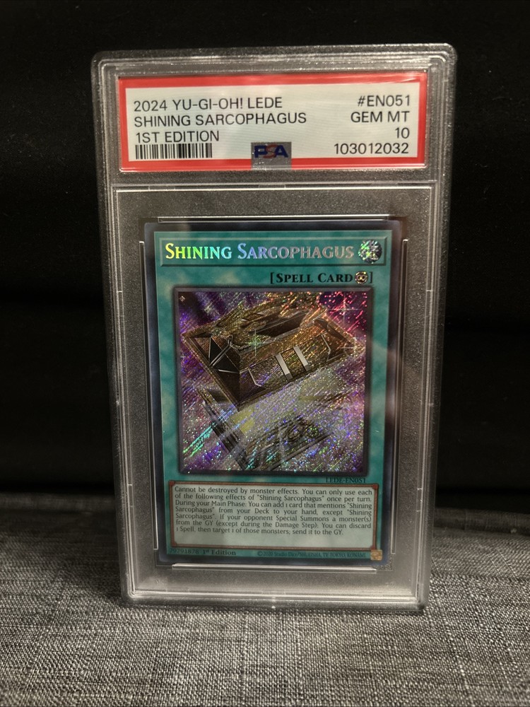 Shining Sarcophagus LED-EN051 Secret Rare 1st Edition GEM MINT 10