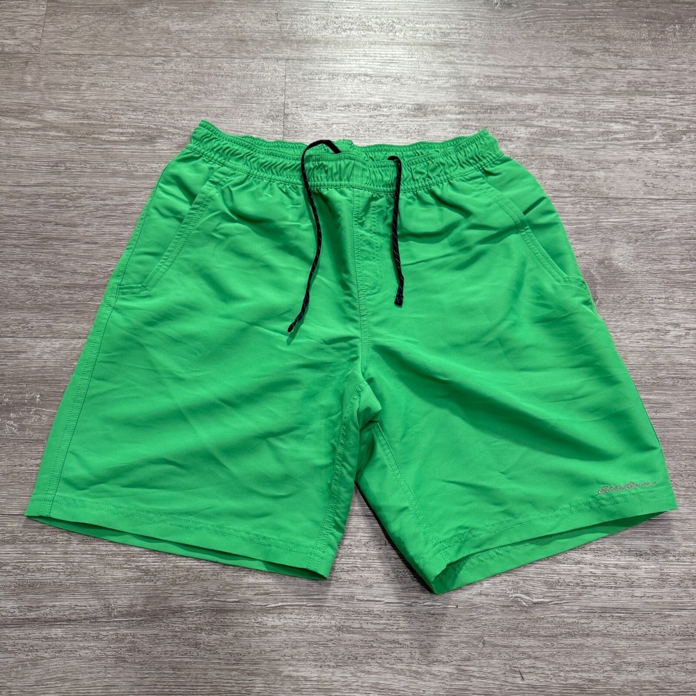 Eddie Bauer Shorts Mens Small Green First Ascent Outdoor Hiking Mesh Lined Hike