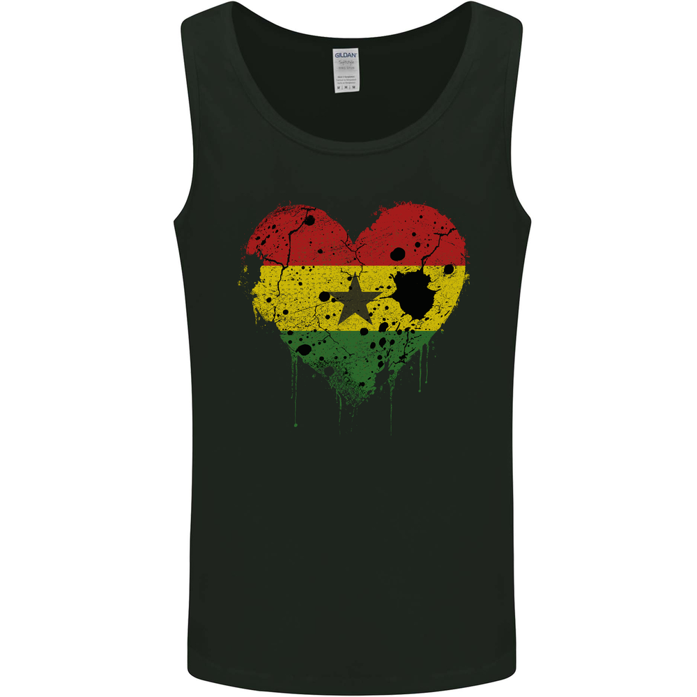 Love Ghana Flag Ghanaian Day Football Mens Vest Tank Top