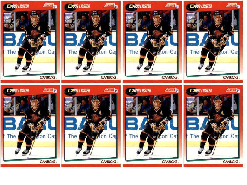 (8) 1991 Score Canadian #215 Doug Lidster Vancouver Canucks Card Lot