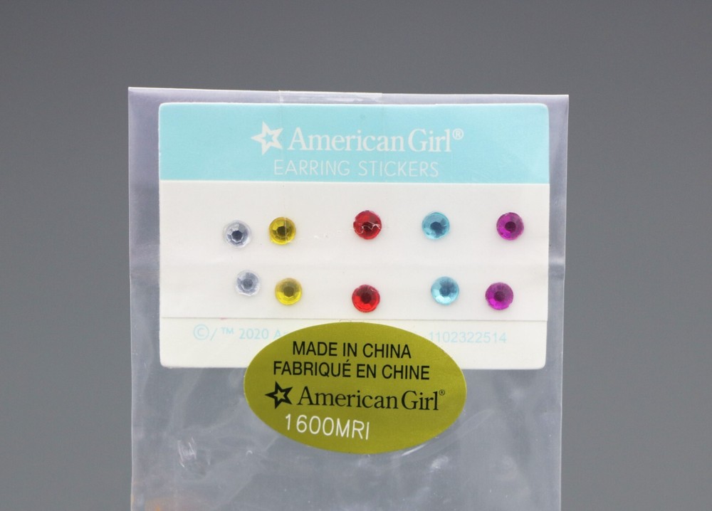 American Girl doll earring stickers from 12 Days of Cheer set for 18-inch dolls  