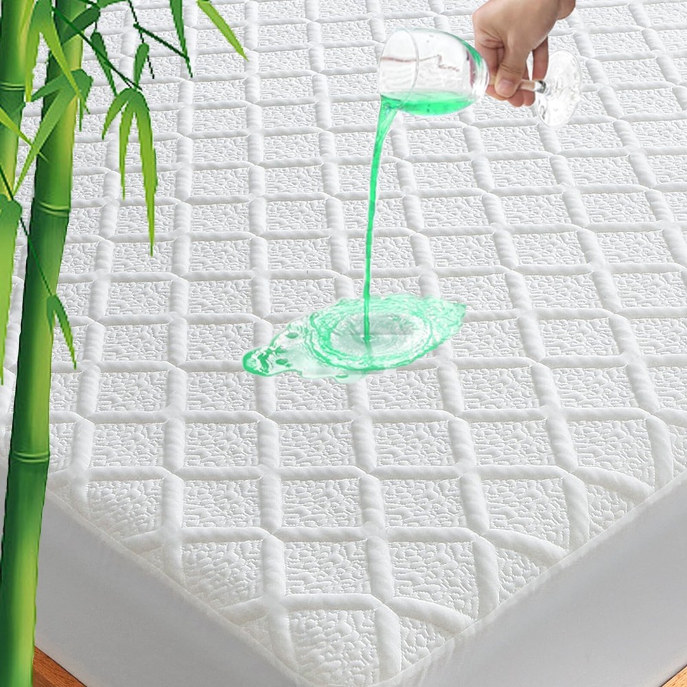 UNILIBRA Full Size Waterproof Bamboo Rayon 3D Airflow Mattress Protector