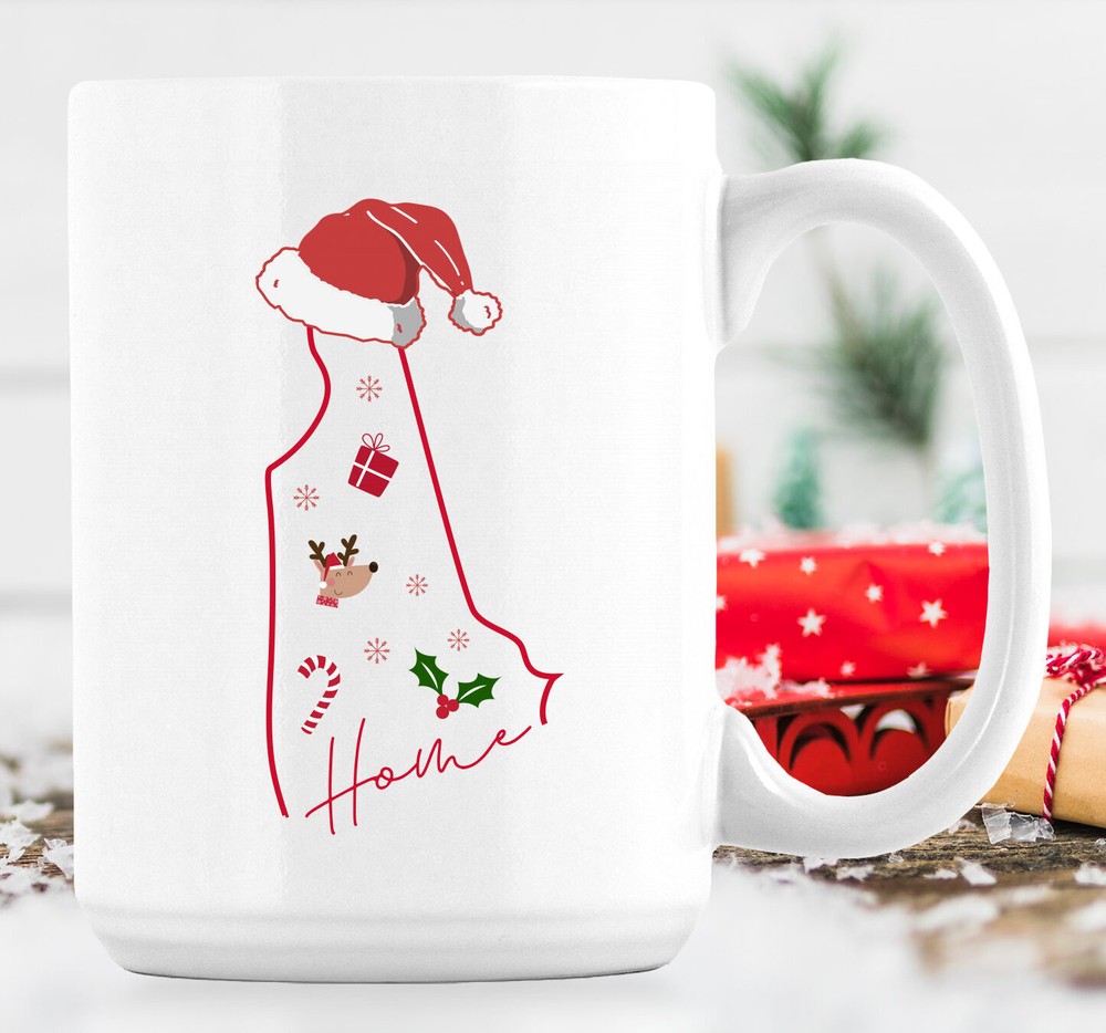 New Hampshire Christmas Coffee Mug State Pride Xmas Gift