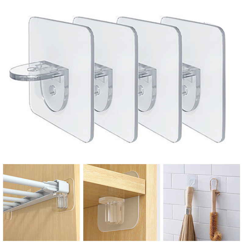 10-50Pcs Self-Adhesive Shelf Support Brackets for Wardrobe & Cabinet Shelves