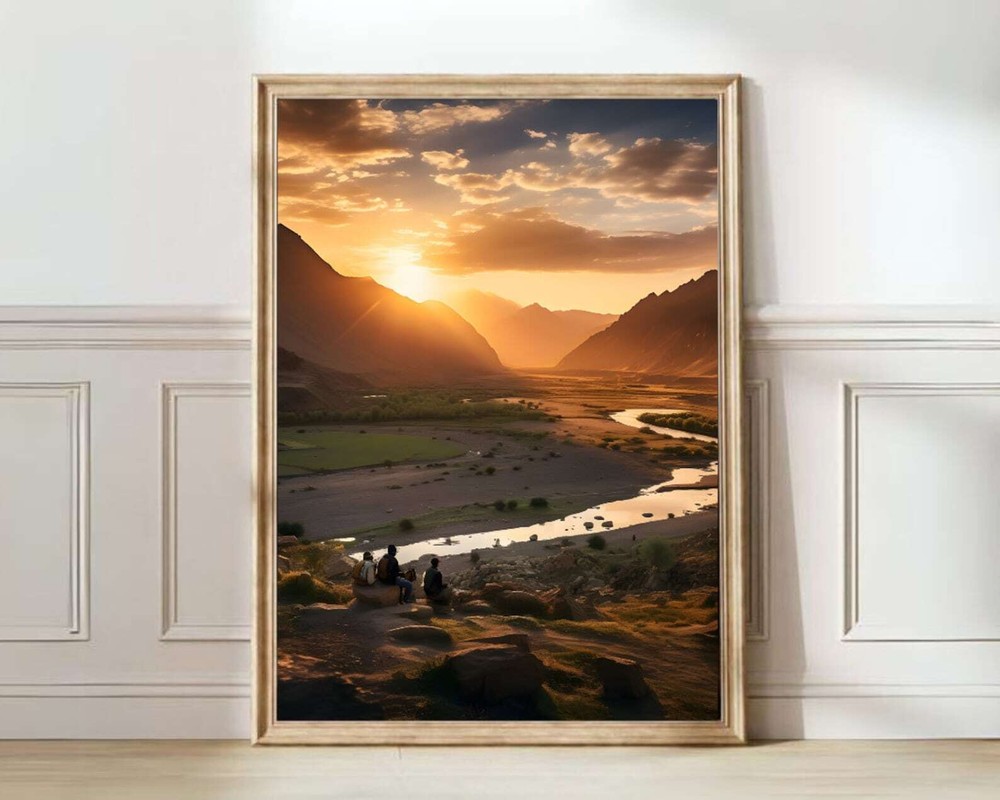 Afghanistan Print Kabul Poster Sunset Wall Art Herat Print Islam Wall Art