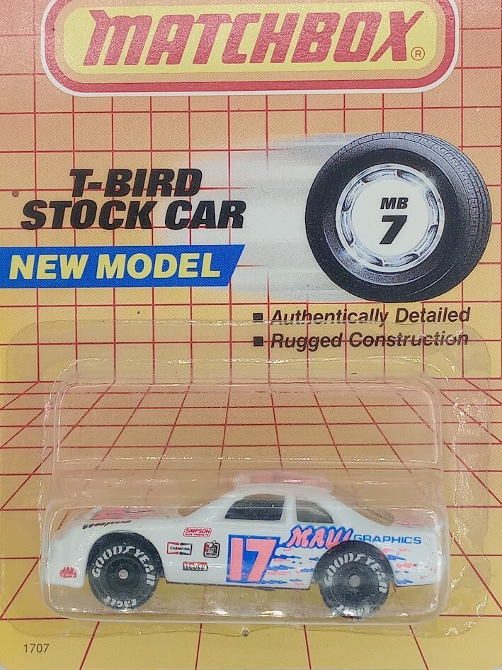 Matchbox T-Bird Stock Car 1:64, Die Cast MIP (B77)