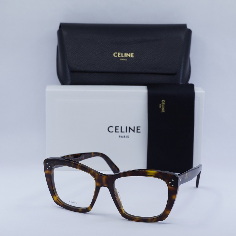 Celine CL50108I 052 Shiny Havana 54mm Eyeglasses New Authentic