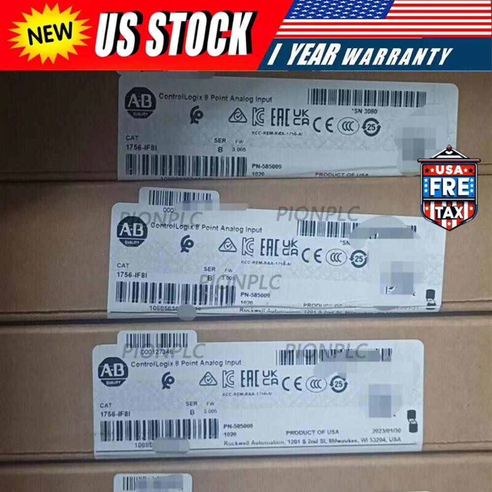 Factory Sealed AB 1756-IF8I ControlLogix 8 Point Analog Input Module US Free Tax