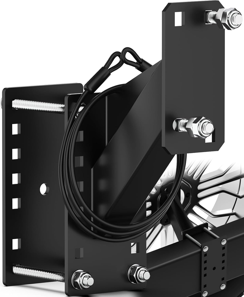 Universal Trailer Spare Tire Mount with Anti-Theft Rope Carrier Holder