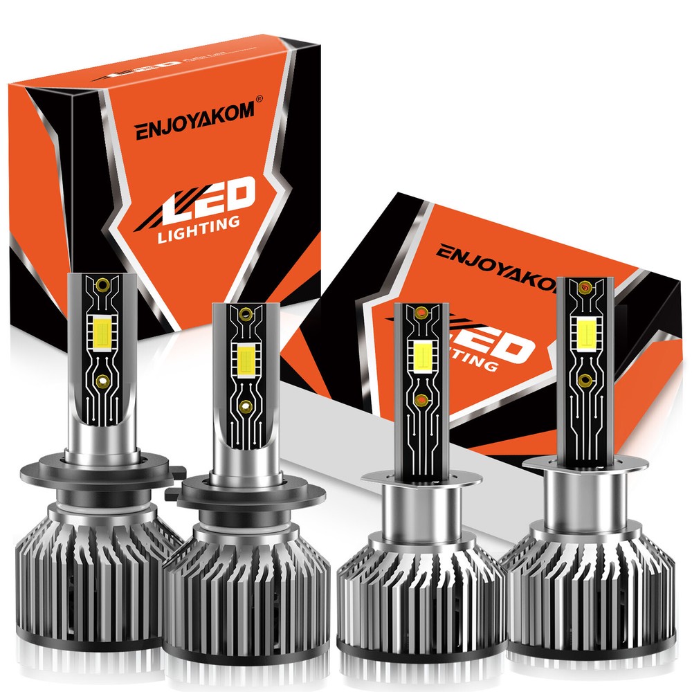 H1 H7 LED Headlight Bulbs High Low Beam For Mercedes-Benz ML55 AMG 2000-2001