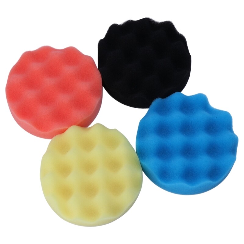 4Pcs 4inch Buffing Polishing Sponge Pads For Car Polisher Buffer