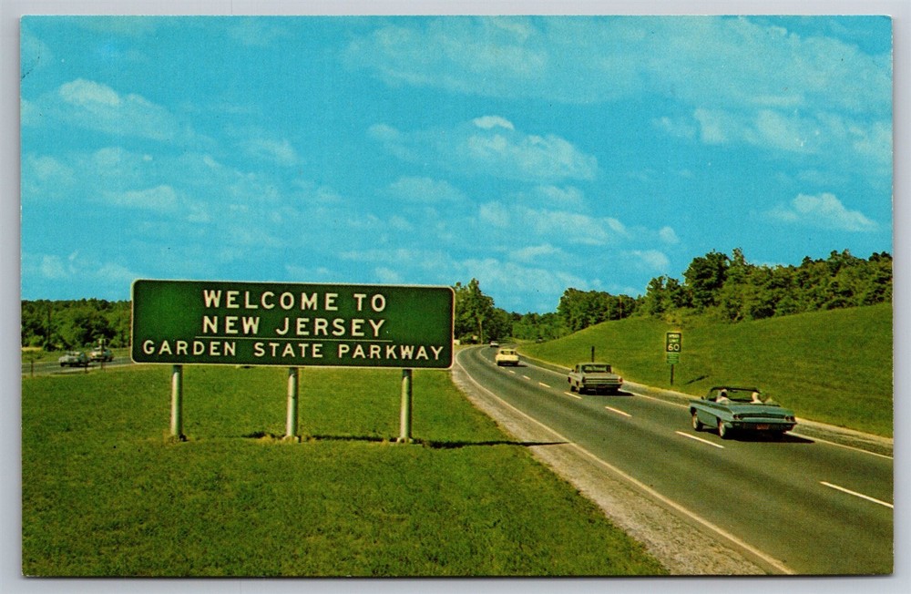 Vintage NJ Postcard Featuring The Garden State Parkway New England K16