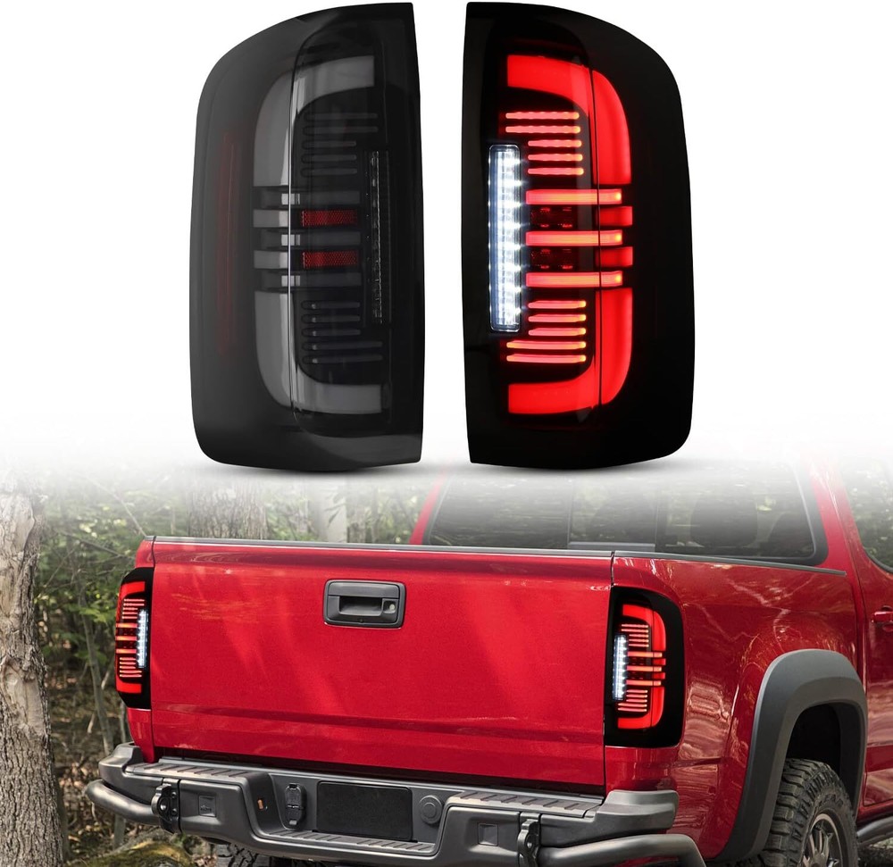 2015-2022 Chevy Colorado LED Tail Lights Assembly with Smoke Lens