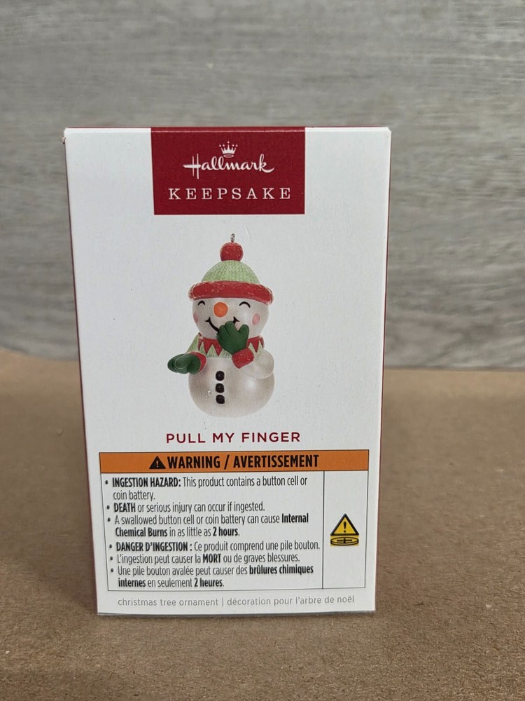 SOLD OUT!! 2025 HALLMARK KEEPSAKE ORNAMENT- PULL MY FINGER W/ MAGIC SOUND NIB