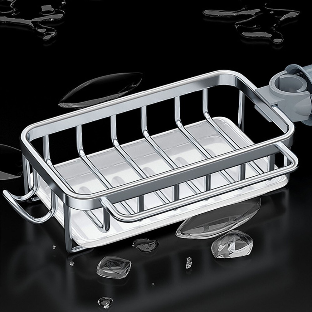 Multifunctional Rustproof Sink Organizer for Sponges Brushes and Dishes