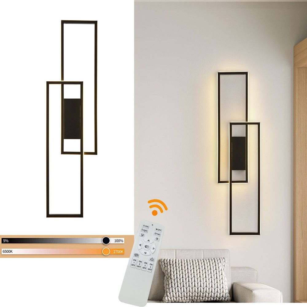 Modern Acrylic LED Wall Light Metal Wall Sconce Lighting Fixture+Remote Control